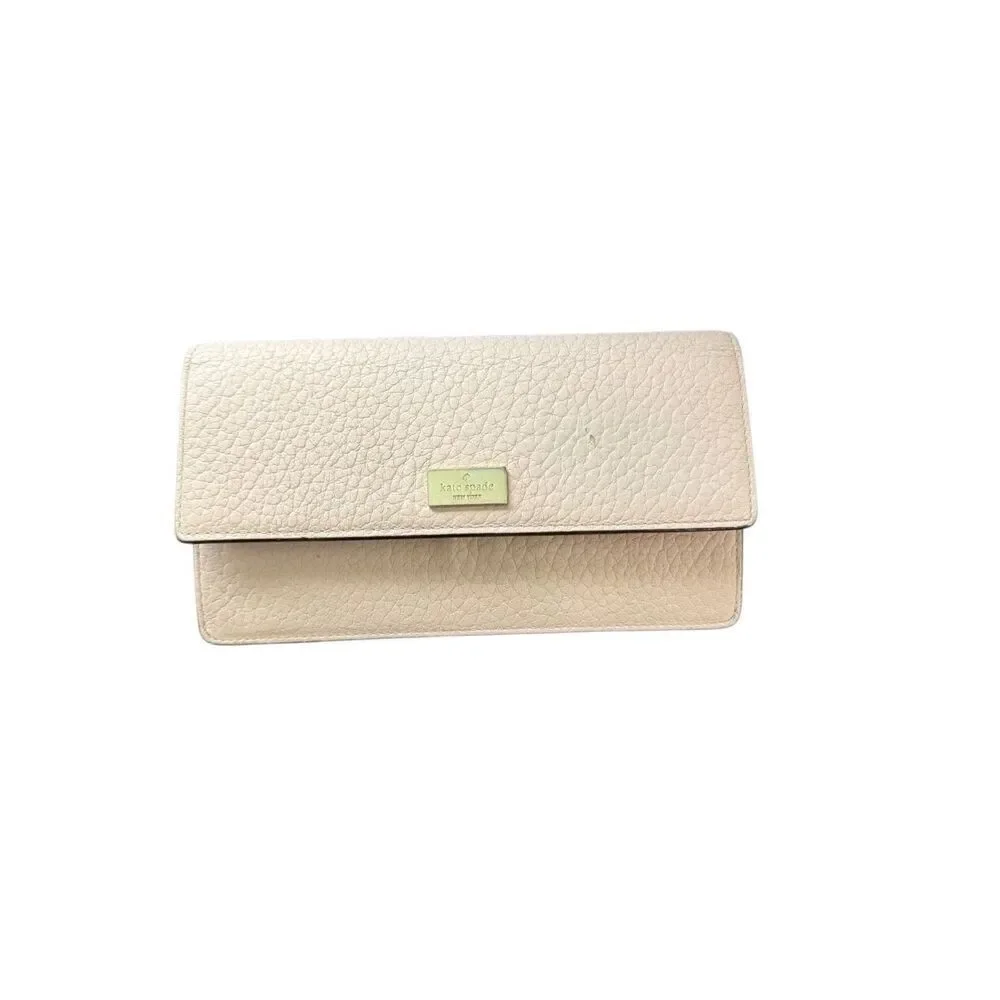 Kate Spade New York Womens Pink Warmvellum Prospect Place Liana Leather Wallet